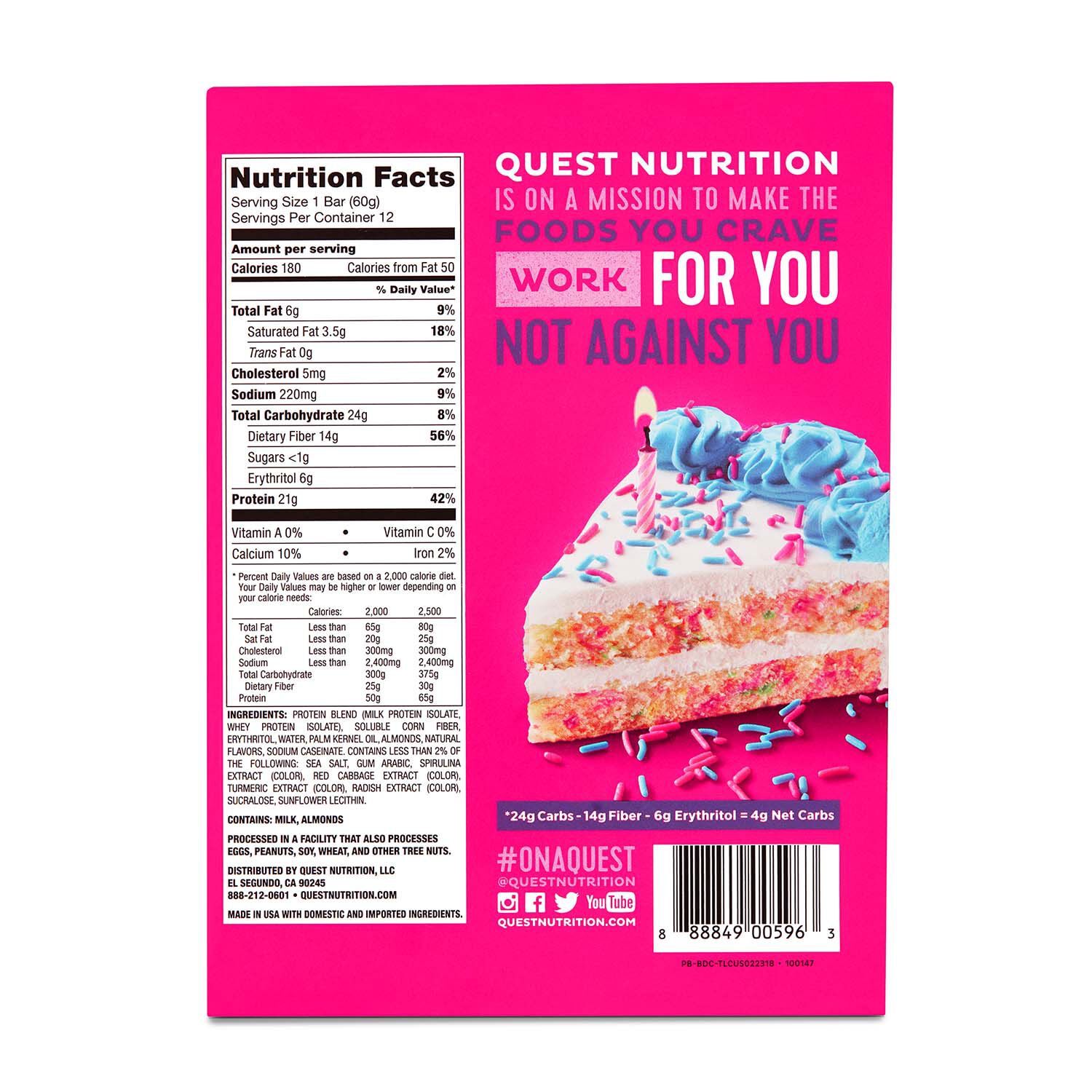 Quest Nutrition Quest Bar Birthday Cake 12 Bars eBay